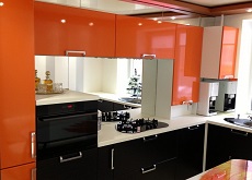 Кухня с пленочными фасадами в стиле Модерн 2 цвета Пленки