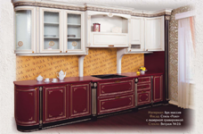 Пример кухни с мебельными фасадами Лорес серии Роял